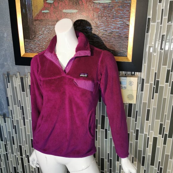 Patagonia Womens XS Violet Better Sweater 1/4 Button Fleece Jacket Hiking 0440 A - Picture 1 of 5